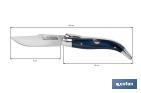 Classic clip point pocket knife | Blade size: 8cm | Stainless-steel blade | Pressed wood handle | Brown - Cofan